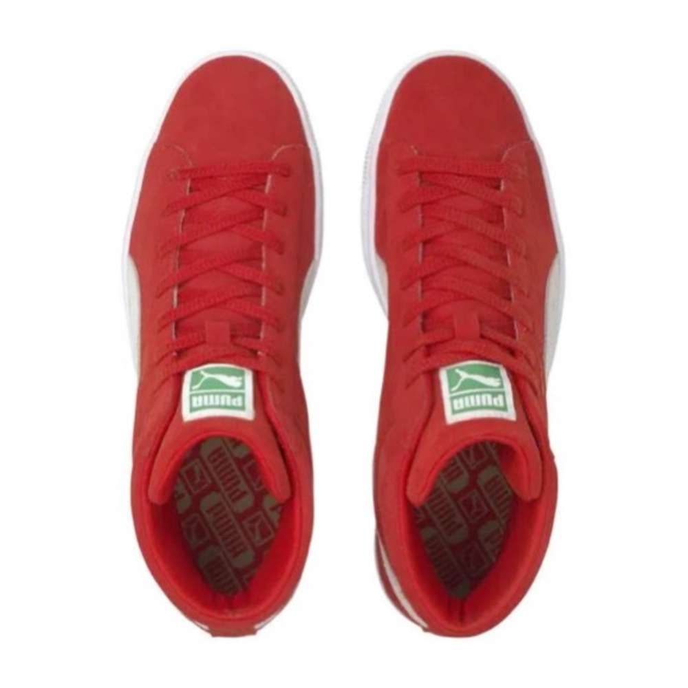 PUMA Classic Suede Red Midtop Sneakers - Picture 2 of 13